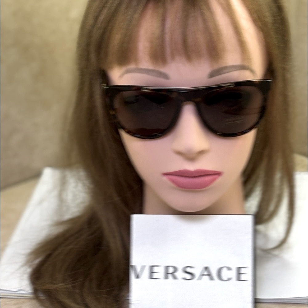 New Versace Tortoise Double Bar Mod4347 108/73 Su… - image 4